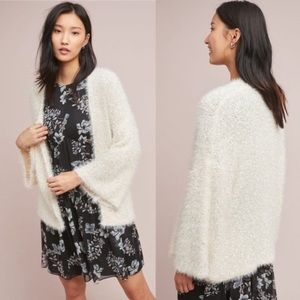Anthropologie Sleeping On Snow Spirited Eyelash Cardigan
